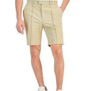 Alfani Men's Alfatech Regular-Fit Pintucked 10" Suit Shorts Twill SIZE 36